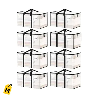 8 Bultos Grandes Pa Mudanza Y Guardar Ropa Cosas Transparentes Duraderos