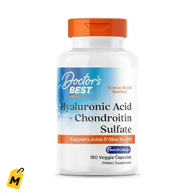 Acido Hialuronico y Condroitina Doctor's Best con BioCell Collagen para Articulaciones y P
