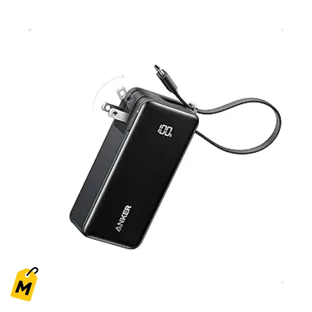 Anker Nano 3 en 1: Power Bank 10000mAh 30W con USB-C y Enchufe Plegable
