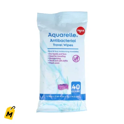 Aquarelle Panitos Humedos Viajeros 40u Con Vit E y Aloe Para Ti