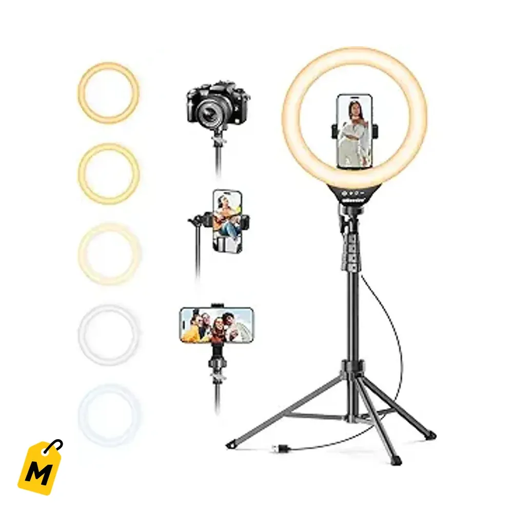 Aro de Luz LED 12 Pulgadas con Tripode 62 para Videos Live TikTok y Celulares