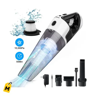 Aspiradora NEXPOW Inalambrica 10000Pa para Carro Casa y Mascotas con Luz LED