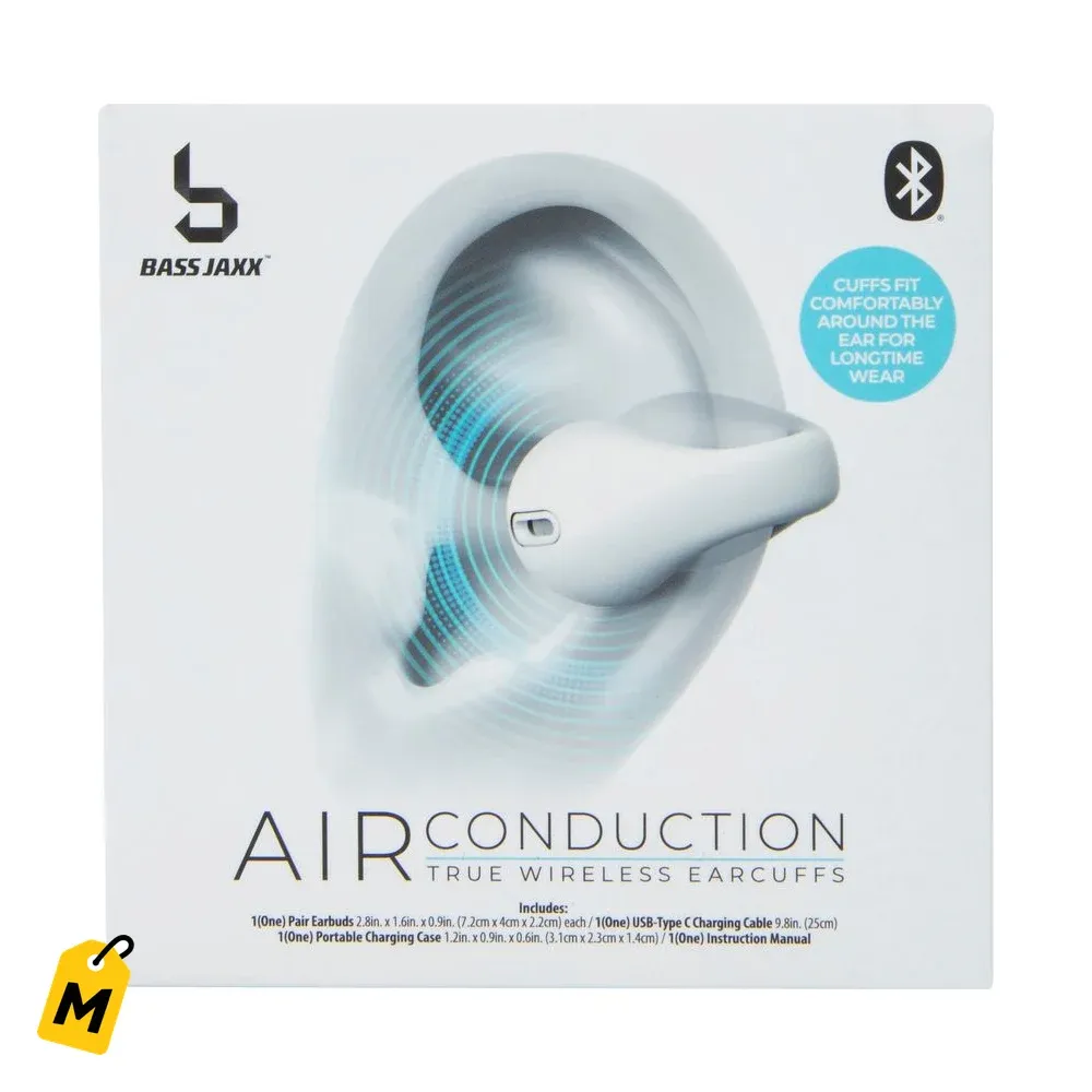 Audifonos Bass Jaxx Inalambricos Oreja Abierta Sonido Claro y Seguro