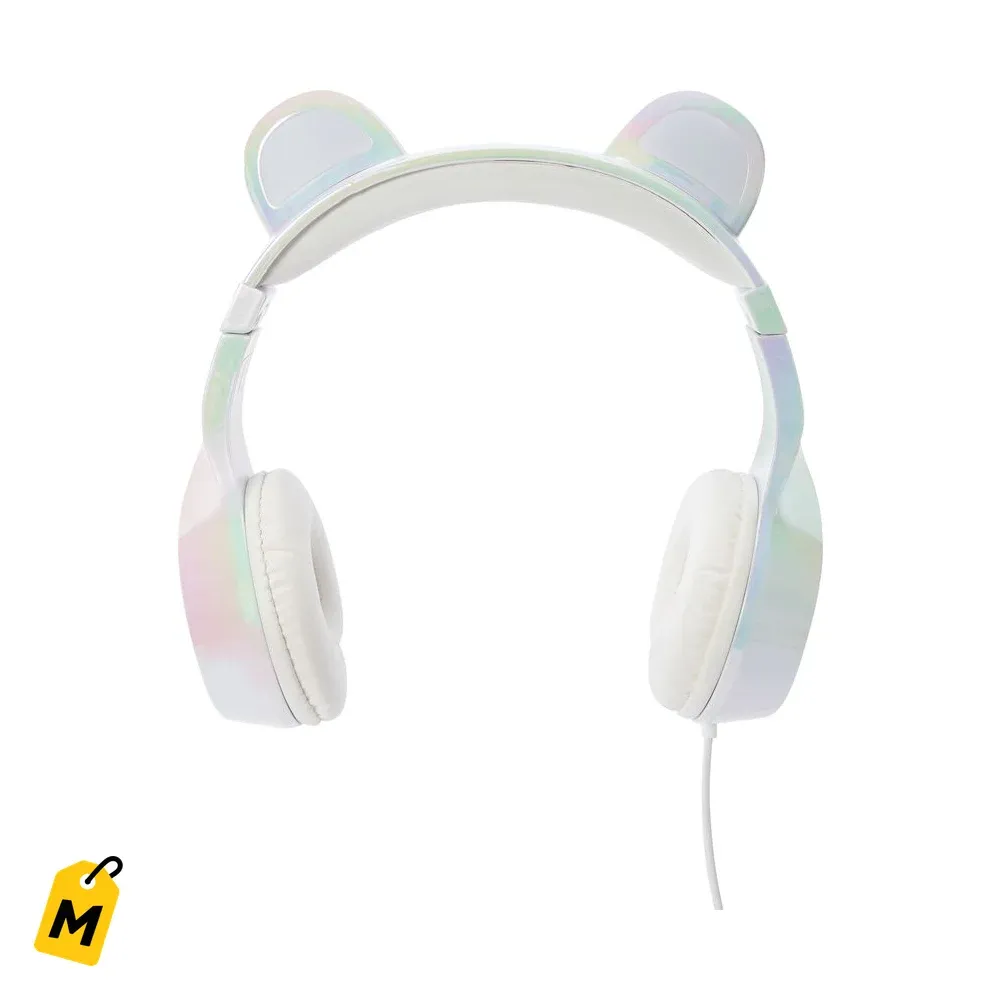 Audifonos de Panda con Orejas LED y Microfono Cableado