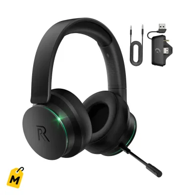 Audifonos Gamer Inalambricos 2.4GHz Bluetooth 5.3 para Xbox PS5 Switch Mac Mic Desmontable