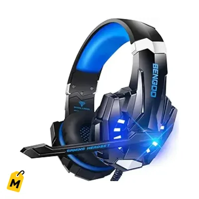 Audifonos Gaming BENGOO G9000 Stereo pa PS4 PC Xbox PS5 Nintendo con Microfono y LED