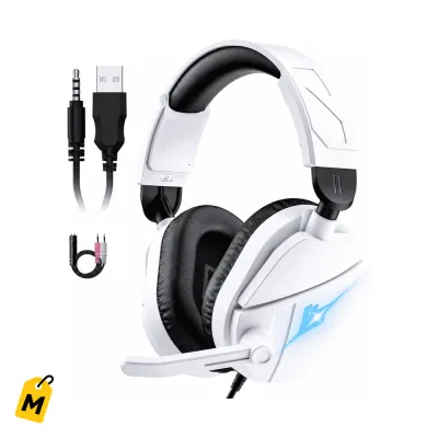 Audifonos Gaming Pro con Microfono Cancelador Ruido Sonido Estereo LED PS5 Xbox PC