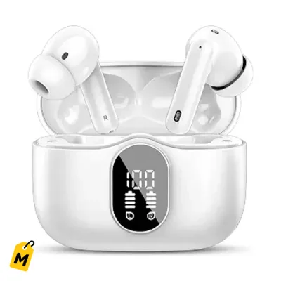 Audifonos Inalambricos Bluetooth 5.4 Blancos Sonido Duro Llamadas Claras 36H