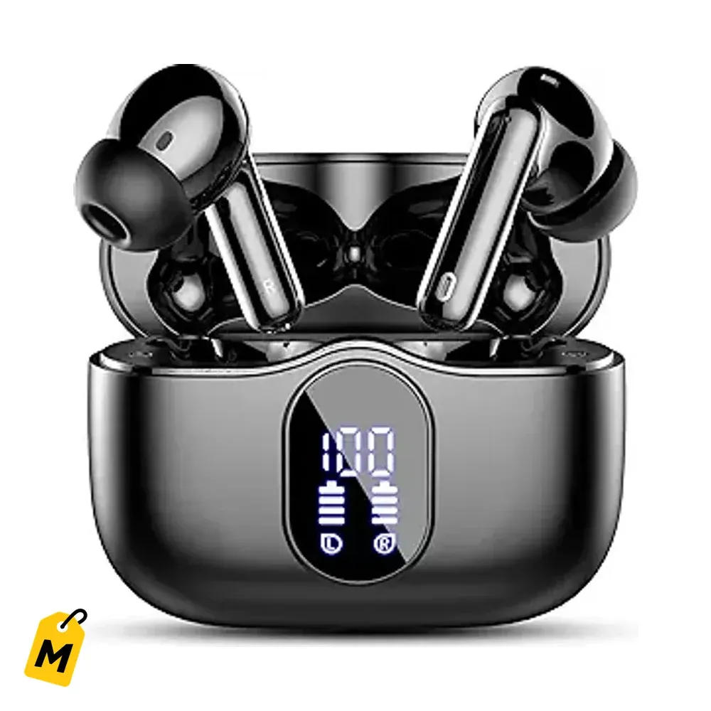 Audifonos Inalambricos Bluetooth 5.4 Bass Stereo Microfono Cancelacion Ruido IP7 Negro