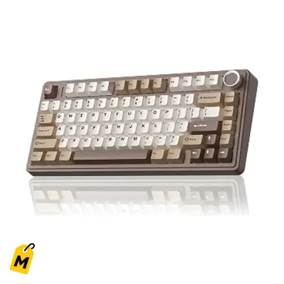 AULA F75 Teclado Mecanico Inalambrico 75% - Switches Intercambiables, Suave, RGB, Multi-Co