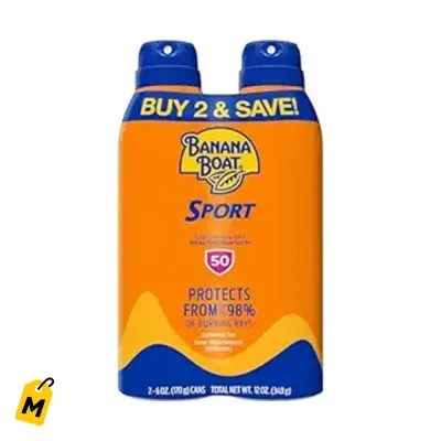 Banana Boat Sport SPF 50 Spray Solar 2 Pack - Pa la calle sin quemarte