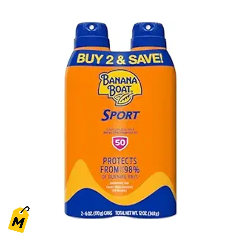 Banana Boat Sport Ultra SPF 50 Spray Doble Pack Proteccion Sol y Agua