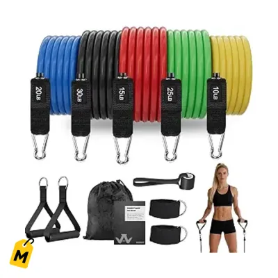 Bandas de Resistencia WHATAFIT pa Entrenar en Casa y Ponerte Duro