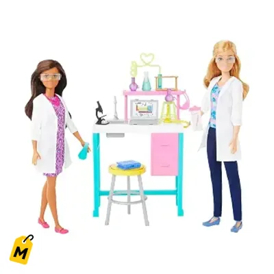 Barbie Laboratorio de Ciencia: 2 Munecas, Mesa y 10+ Accesorios