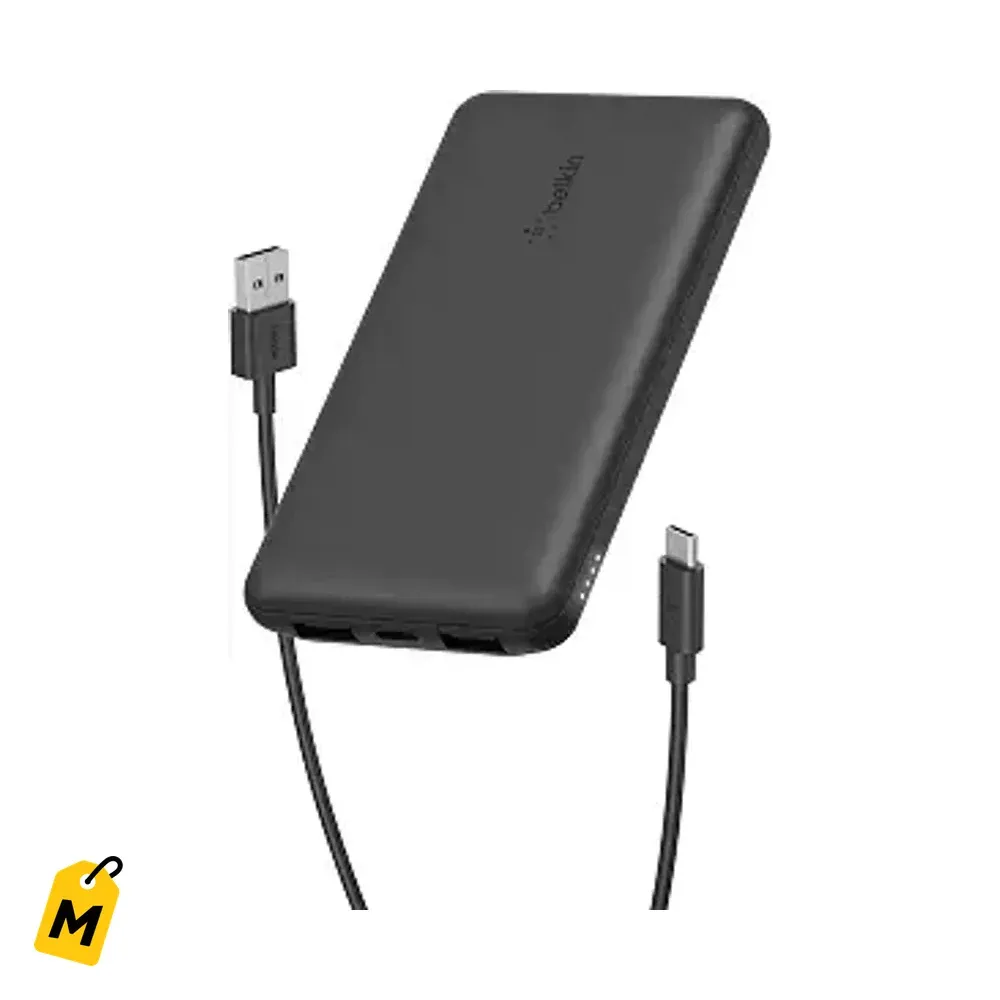 Belkin Power Bank 10000mAh 15W 3 Puertos pa tu Celular con Cable