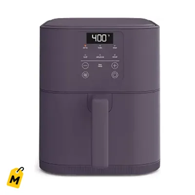 Bella Freidora de Aire 6qt Slim Morada - Cocina Saludable Sin Ocupar Espacio
