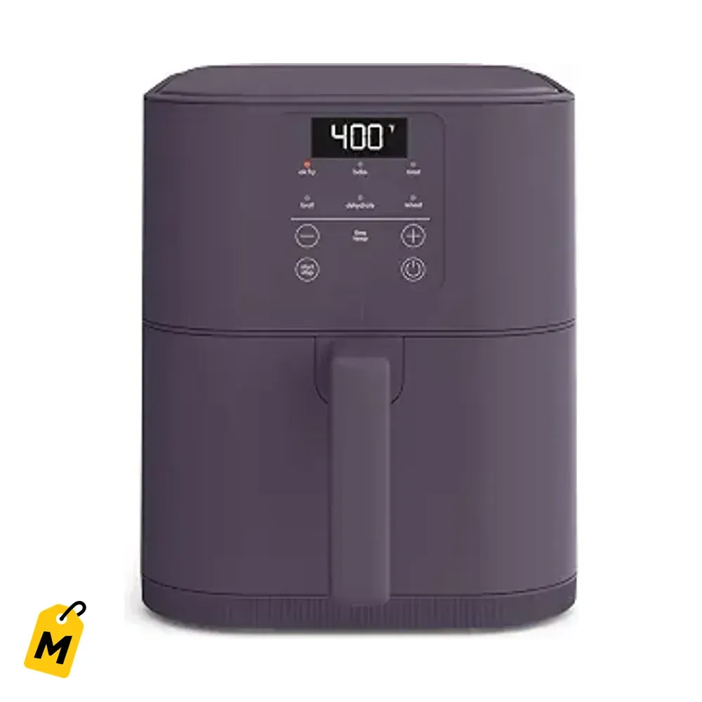 Bella Freidora de Aire 6qt Slim Morada - Cocina Saludable Sin Ocupar Espacio