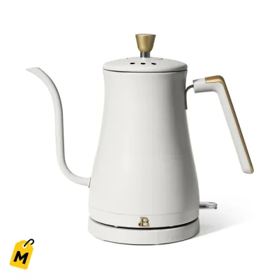 Bello Hervidor Electrico Cuello Cisne 1L 1200W Blanco Nieve Drew Barrymore