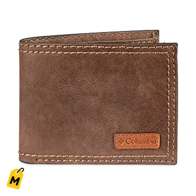 Billetera Columbia RFID Pa Hombre - Proteccion y Estilo en Marron Oscuro