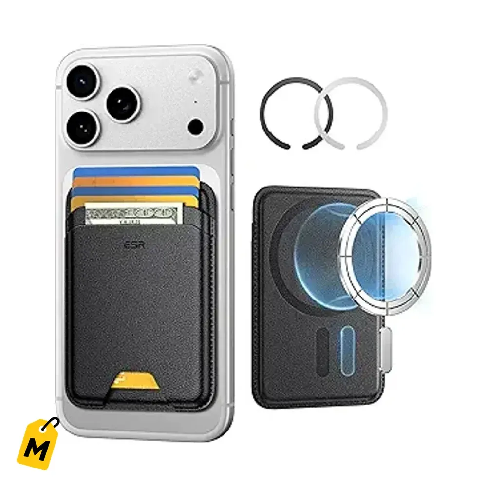 Billetera Magnetica ESR pa MagSafe, 5 Tarjetas, RFID, Fuerte y Fina