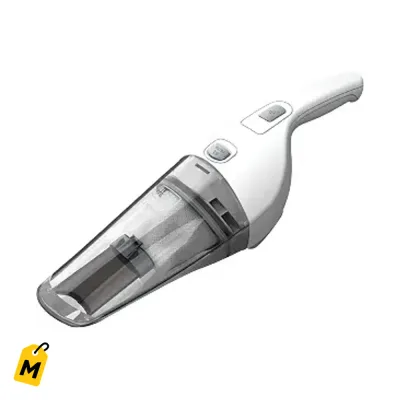 BLACK+DECKER Aspiradora de Mano Inalambrica Blanca con Base de Pared y Cargador