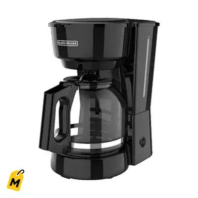 BLACK+DECKER Cafetera 12 Tazas con Tecnologia Vortex y Cero Regueros