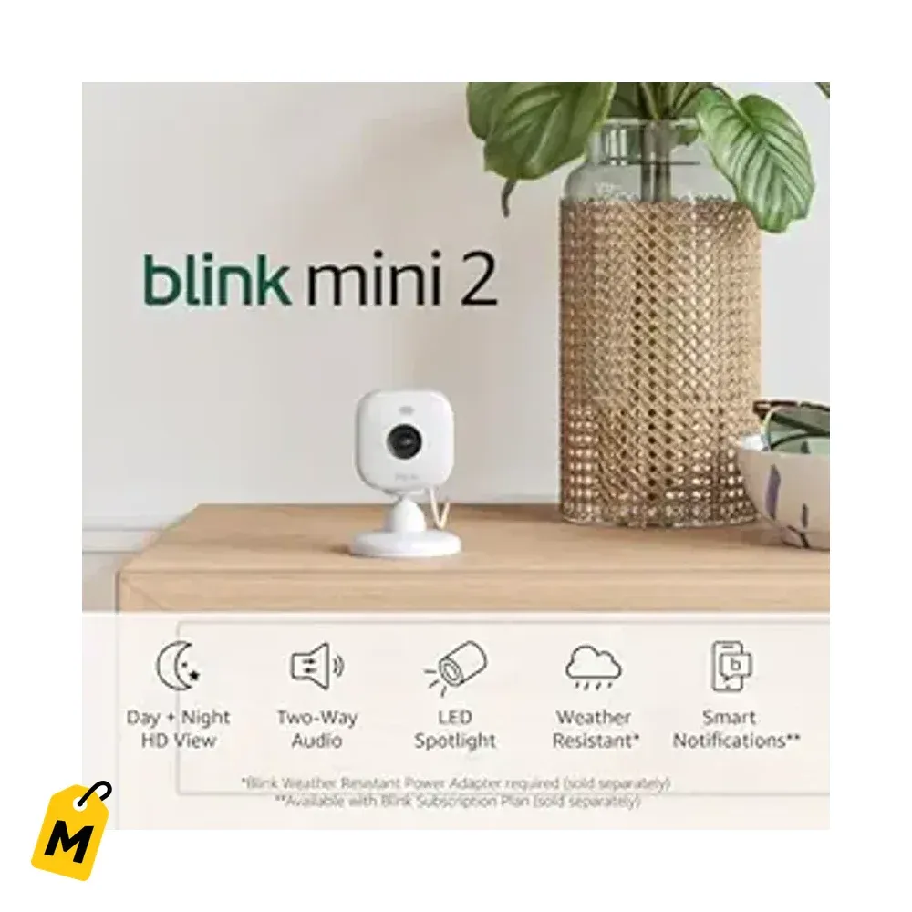 Blink Mini 2: Tu ojo en casa, HD, vision nocturna, audio y foco integrado