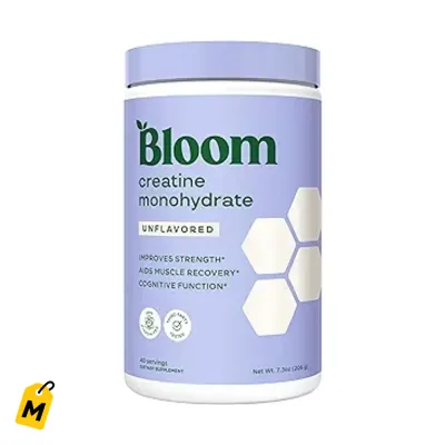 Bloom Creatina Monohidratada 5g: Fuerza, Recuperacion y Mente Activa 40 Serv