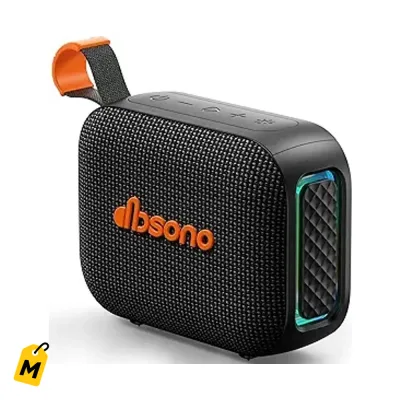 Bocina Bluetooth dbsono Negra IPX5 Sonido HD 24H Musica Luces TWS
