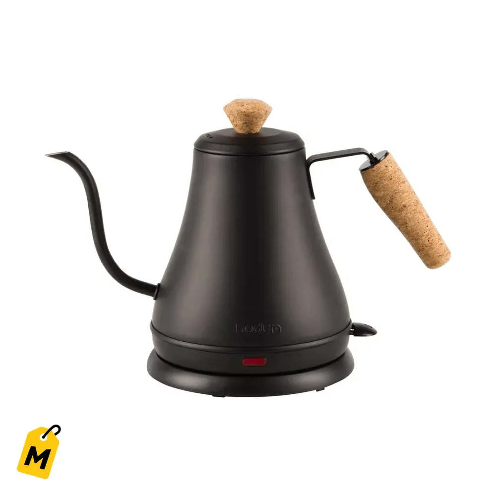 Bodum Tetera Electrica Cuello Cisne Negro 8 Tazas para tu cafe o te ideal