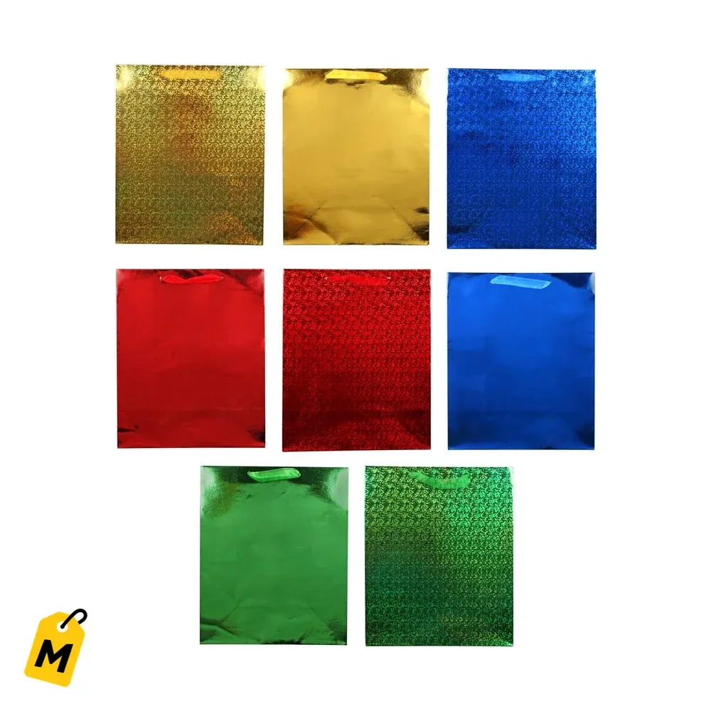 Bolsas de Regalo Grandes Brillantes Foil y Holograficas