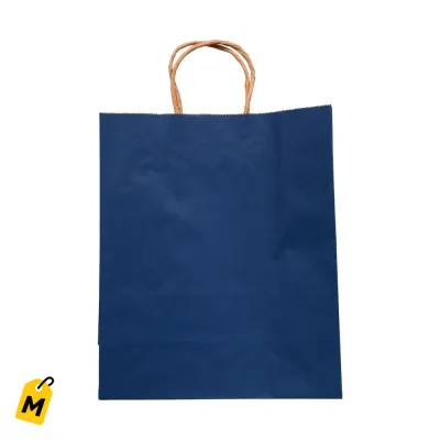 Bolsas de Regalo Kraft Mate Voila Azul Marino Grande (4 pzas)