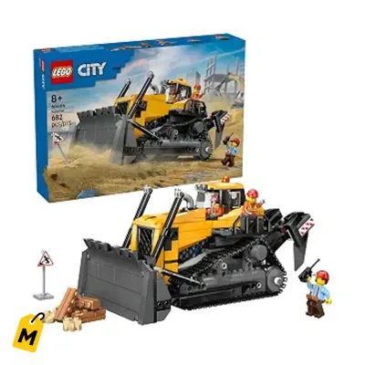 Bulldozer Amarillo LEGO City - Accion de Construccion para Ninos 8+
