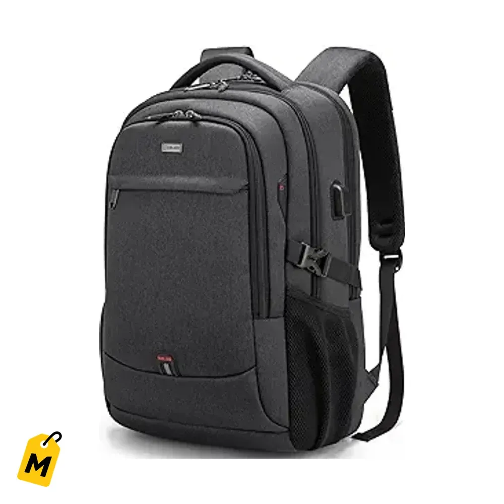 Bulto Duslang 17 pulgadas pa laptop viajes universidad resistente al agua con USB negro