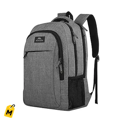 Bulto MATEIN Gris para Laptop 15.6 Pulgadas Antirrobo Viaje Escuela y Negocios