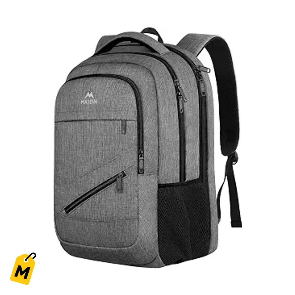 Bulto Mochila MATEIN Pa Laptop 17 Pulgadas Viaje Trabajo Anti Robo Gris