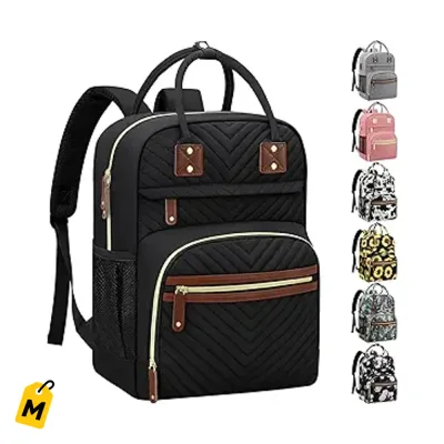 Bulto Panalera Tenot Grande con Bolsillos Termicos Impermeable Pa Mama y Bebe Negro