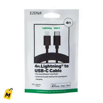 Cable Ezena Lightning a USB-C 48in Pa Cargar Tu iPhone y iPad