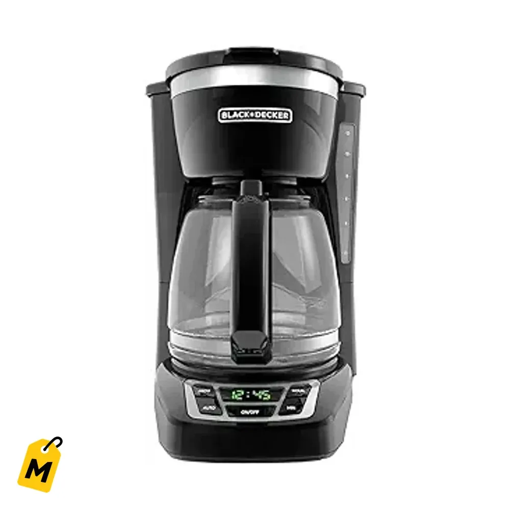 Cafetera BLACK+DECKER 12 Tazas Digital Programable - Tu Cafe al Punto y Calentico