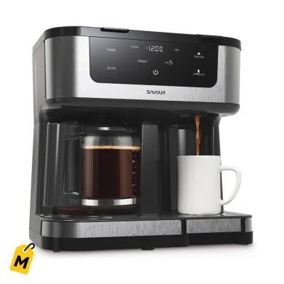 Cafetera Doble Savour Programable Pa Tu Cafe Al Paso o Pa La Familia