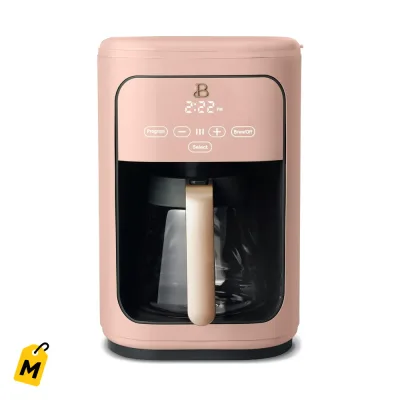 Cafetera Drip Programable 14 Tazas Pantalla Tactil Rosa