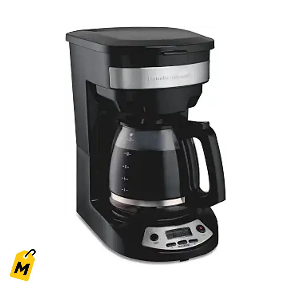 Cafetera Hamilton Beach 12 Tazas Programable | Pausa y Sirve | Negra