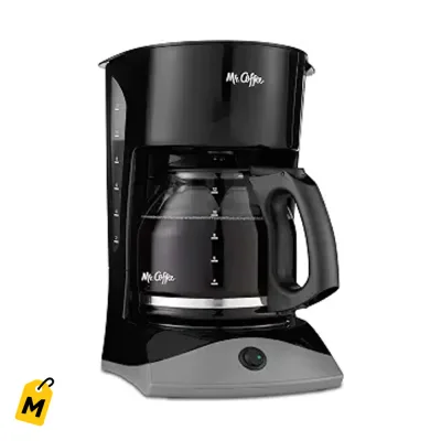 Cafetera Mr Coffee Negra 12 Tazas Pausa Auto Jarra Cristal Casa Oficina