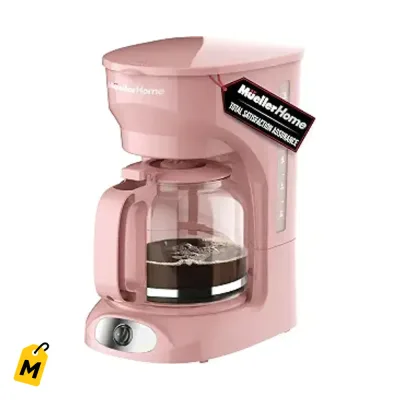 Cafetera MUELLER HOME Rosada 12 Tazas - Pa tu Cafe de Mañana