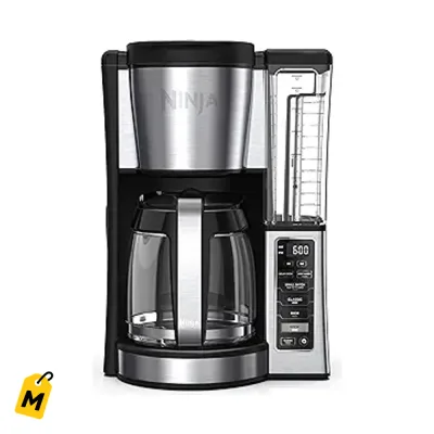 Cafetera Ninja 12 Tazas Cafe Fresco Jarra Cristal Acero Inoxidable