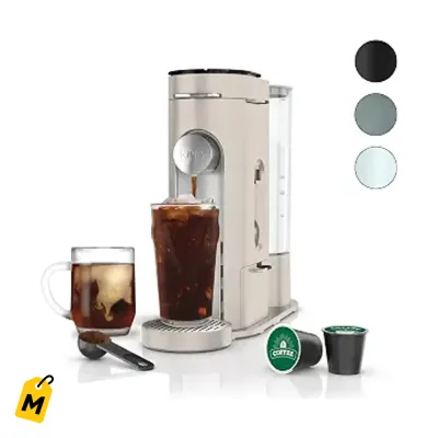 Cafetera Ninja Fria pa tu cafe, usa capsulas o molido, compacta y rapida.