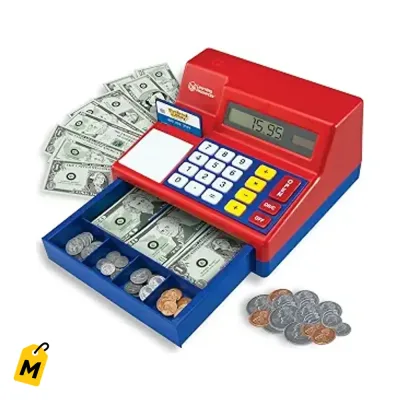 Caja Registradora de Juguete pa Ninos con Calculadora y Tarjeta de Credito