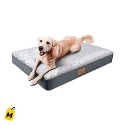 Cama Ortopedica Sunheir pa Perros Grandes - Confort Deluxe, Impermeable, Lavable