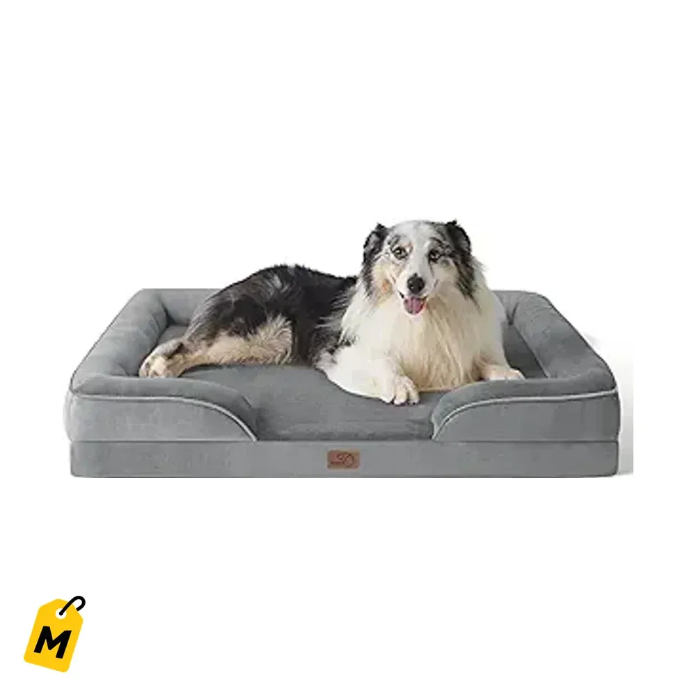 Cama Ortopedica XL para Perros Grandes Lavable Impermeable con Funda Removible