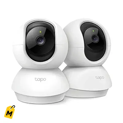 Camaras de Seguridad TP-Link Tapo C210P2 (Paq 2) 2K Pan/Tilt Vision Nocturna Audio 2 Vias